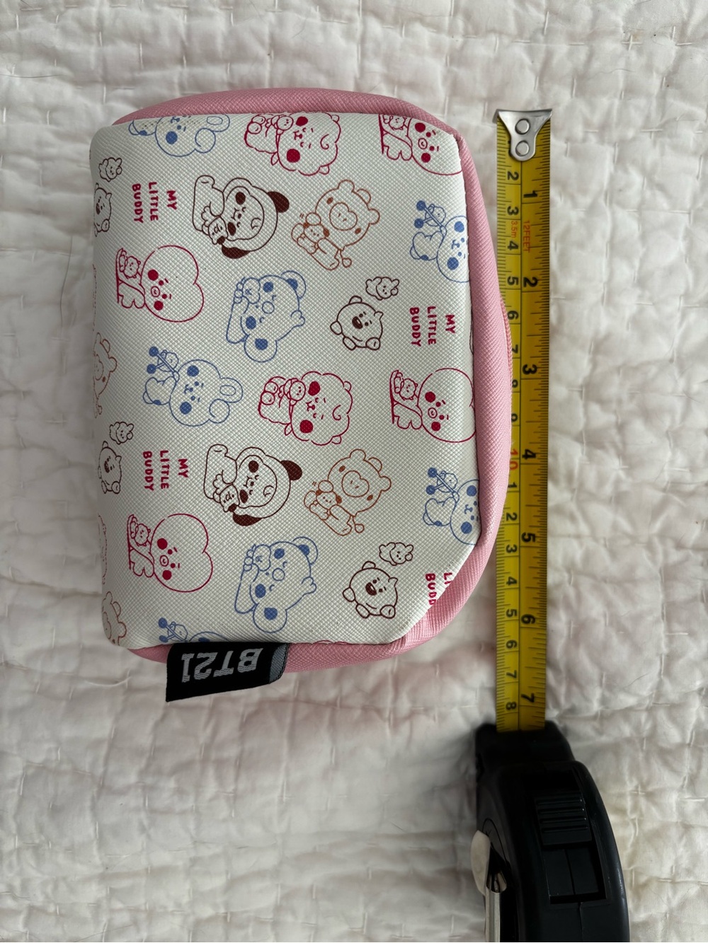 BT21 Make-up Pouch Purse Bag w/ Inner Pocket BTS